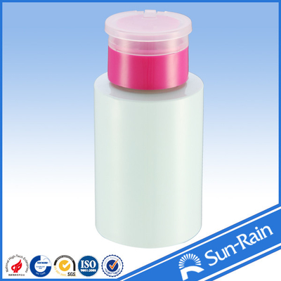 Bottiglia vuota di plastica dell'erogatore della pompa del dispositivo di rimozione dello smalto per l'imballaggio cosmetico