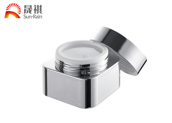 Barattolo d'argento su ordinazione della crema dell'alluminio PMMA che imballa 50g per il contenitore cosmetico SR2308B