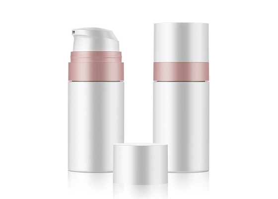 Bottiglia senz'aria cosmetica doppia bianca su ordinazione della pompa di trucco 30g