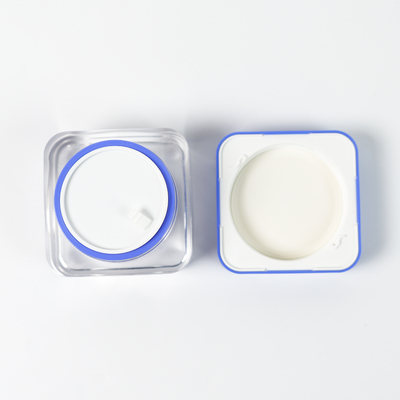 Bottone di crema per il viso a doppio muro vuoto 30g 50g acrilico quadrato con stampa professionale