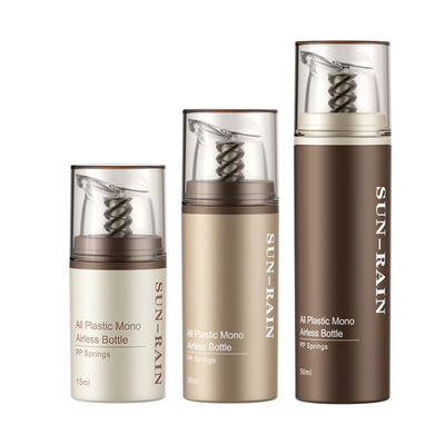 Lozione senza aria Cosmetica per la cura della pelle Imballaggio Pompa Bottiglia Personalizzata 15ml 30ml 50ml Cosmetica Mini