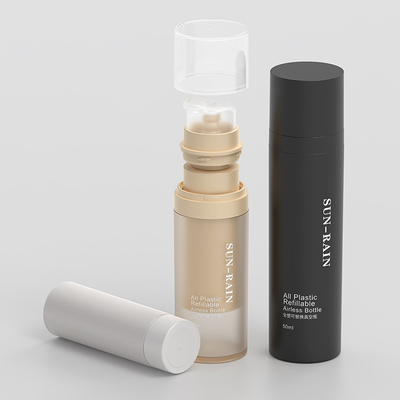 30 ml 50 ml Pompa PET Imballaggio Cosmetico Sostituibile Riempiabile PET Doppia Parete Cream Bottle